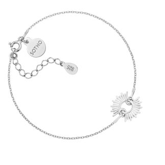 Srebrna bransoletka ze słońcem