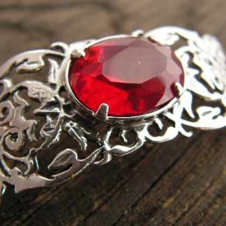 SABOTINI - srebrna bransoletka z rubinem