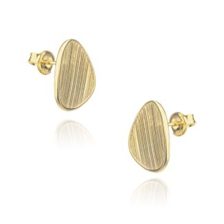 Pozłacane srebrne kolczyki satynowane - anka