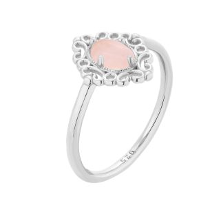 Srebrny pierścionek z kwarcem : pierścionki - 15