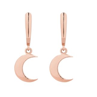 Kolczyki z różowego złota z księżycami