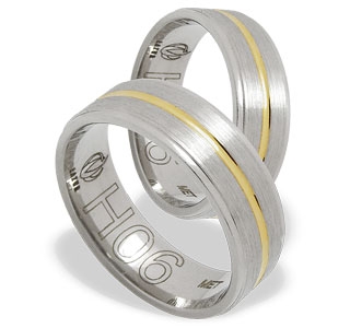 Obrączka z żółtego i białego złota ŁH-06ZB-light-m