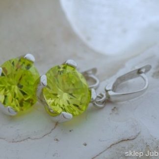 DARLA - srebrne kolczyki z  cytrynem Swarovskiego