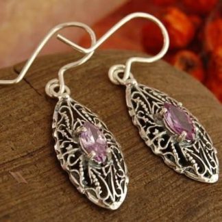 RONDA - srebrne kolczyki z ametystem