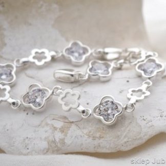 YATOMI - srebrna bransoletka z cyrkoniami GLAMOUR