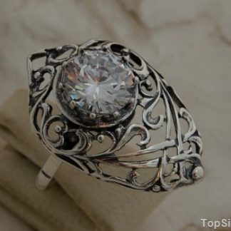 ARCONA - srebrny pierścionek z kryształem Swarovskiego