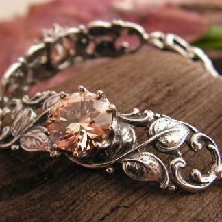 ZAFIRA - srebrna bransoletka z topazem złocistym