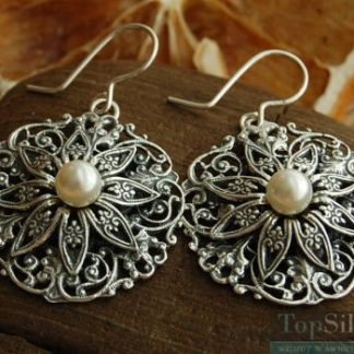 CALLA - srebrne kolczyki z perłami