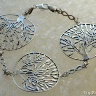 NATURA - srebrna bransoleta drzewa