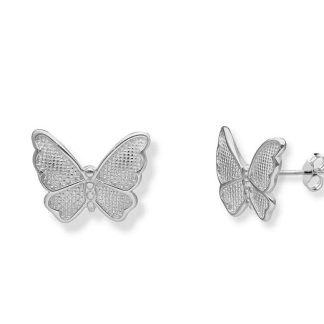 Kolczyki srebrne motylki
