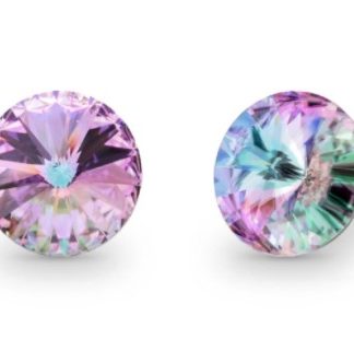 Kolczyki srebrne swarovski  candy studs w kolorze vitrail light.