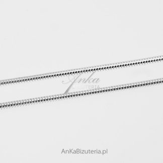 Łańcuszek srebrny do większych zawieszek linka okrągła gruba , długość - 60 cm