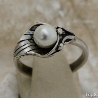 EMMA - srebrny pierścionek z perłą