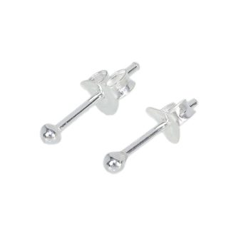 Srebrne kolczyki kuleczki 2 mm