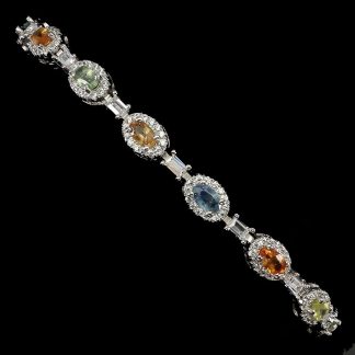 925 Bransoletka natural szafiry Songea elegancka