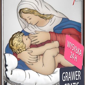 Obrazek matka boska karmiąca kolorowy 10 cm*14 cm