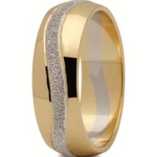 Obrączka z żółtego i białego złota ST-116ZB-k