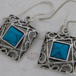 LARUNA - srebrne kolczyki z turkusem