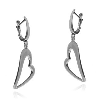 Kolczyki srebrne serca