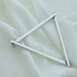 TRÓJKĄT - nowoczesna srebrna broszka srebro 925