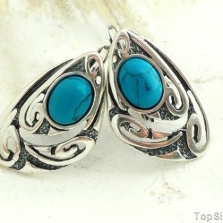 RUBENS - srebrne kolczyki z turkusem