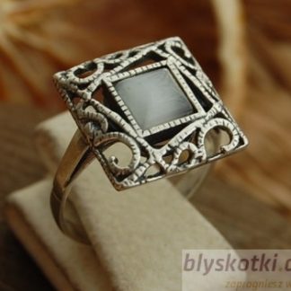 AZURRA - srebrny pierścionek z kocim okiem