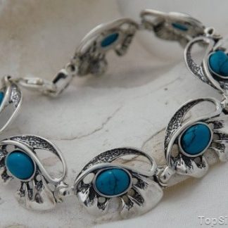 BLUMILA - srebrna bransoletka z turkusem