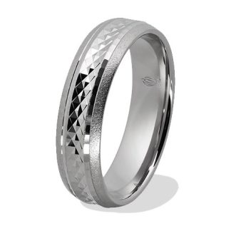 Obrączka z białego palladowego złota ŁN-37B-m