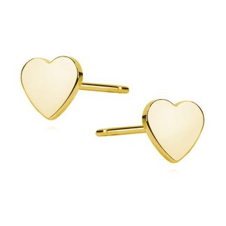 Kolczyki serduszka srebro pozłacane  małe
