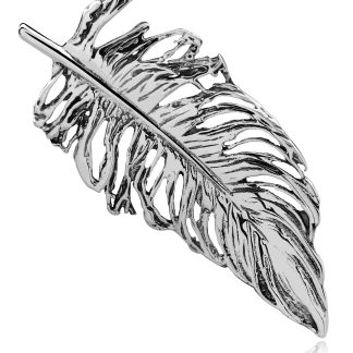 Broszka srebrna piórko