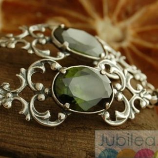 FAUNO - srebrna bransoletka z oliwinem