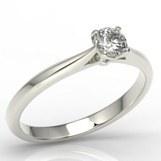 Pierścionek zaręczynowy z białego złota z brylantem AP-3530B G/Si1