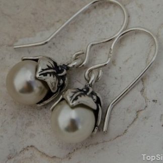 OMISA - srebrne kolczyki z perłami