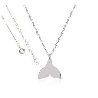 Naszyjnik srebrny  płetwa wieloryba