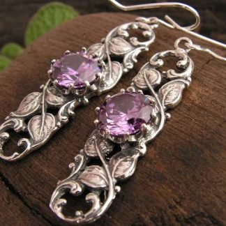 MAREMM - srebrne kolczyki z ametystem
