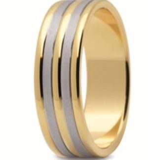 Obrączka z żółtego i białego złota ST-59ZB-k
