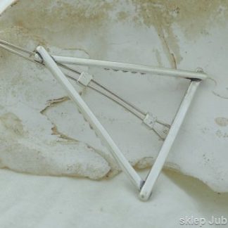 TRÓJKĄT - nowoczesna srebrna spinka do włosów 925