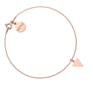 Bransoletka z różowego złota z trójkątem