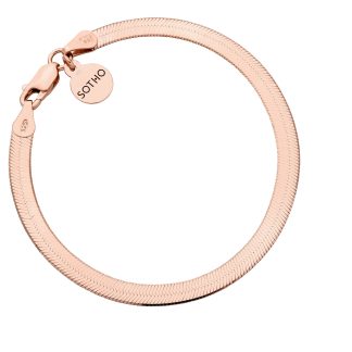 Bransoletka snake z różowego złota : Długość - 18cm