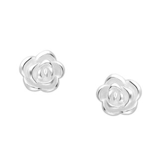 Srebrne kolczyki róże