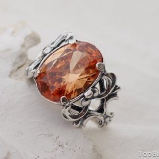 JULIA - srebrny pierścionek z topazem