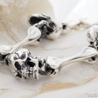 CZASZKA - srebrna bransoleta dla twardego faceta