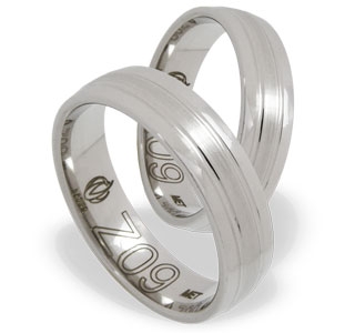 Obrączka z białego złota palladowego ŁZ-09B-EXTRA light-k