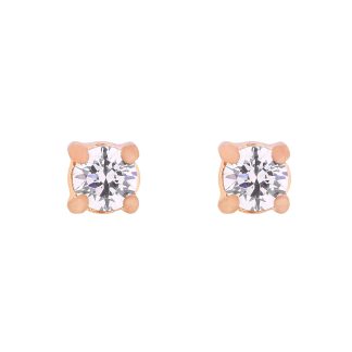 Kolczyki z różowego złota z kryształkami SWAROVSKI® CRYSTAL