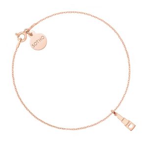 Bransoletka z różowego złota ze szminką