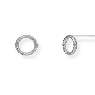 Kolczyki srebrne kółka ażurowe plecione