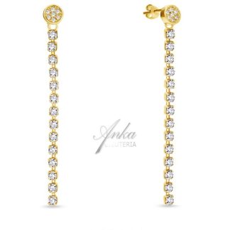 Kolczyki brillante srebro pozłacane z kryształami swarovski certyfikat