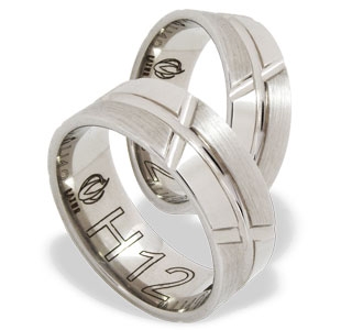 Obrączka z białego złota ŁH-12B-k