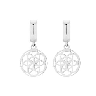 Srebrne kolczyki z rozetką