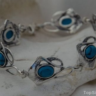 CAPOLINEA - srebrna bransoletka z turkusem